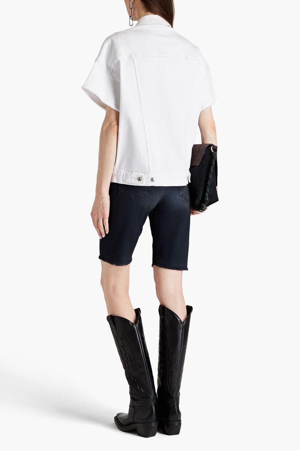 IRO デニム ショートパンツ 色あせ加工