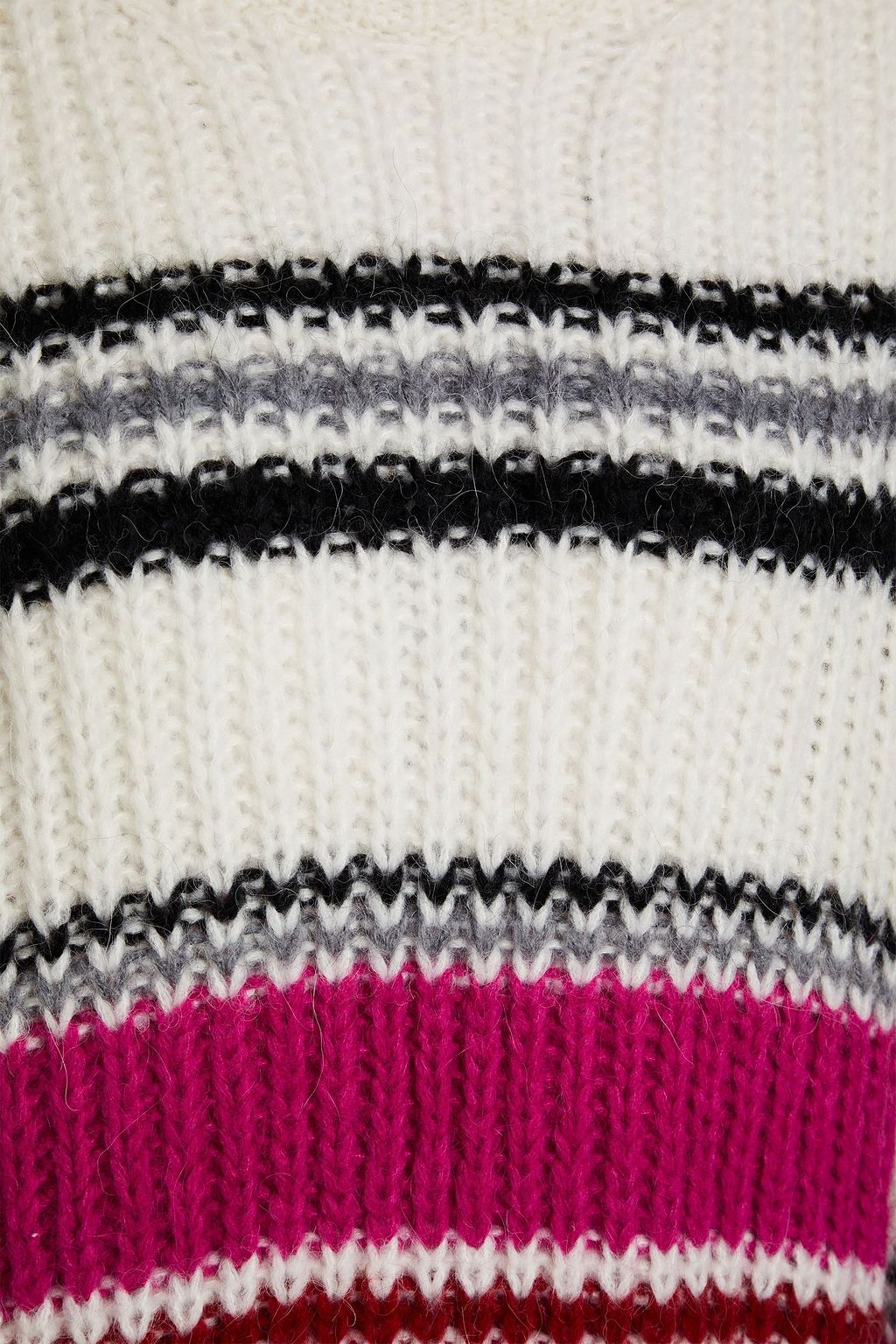 IRO Striped ribbed-knit turtleneck sweater