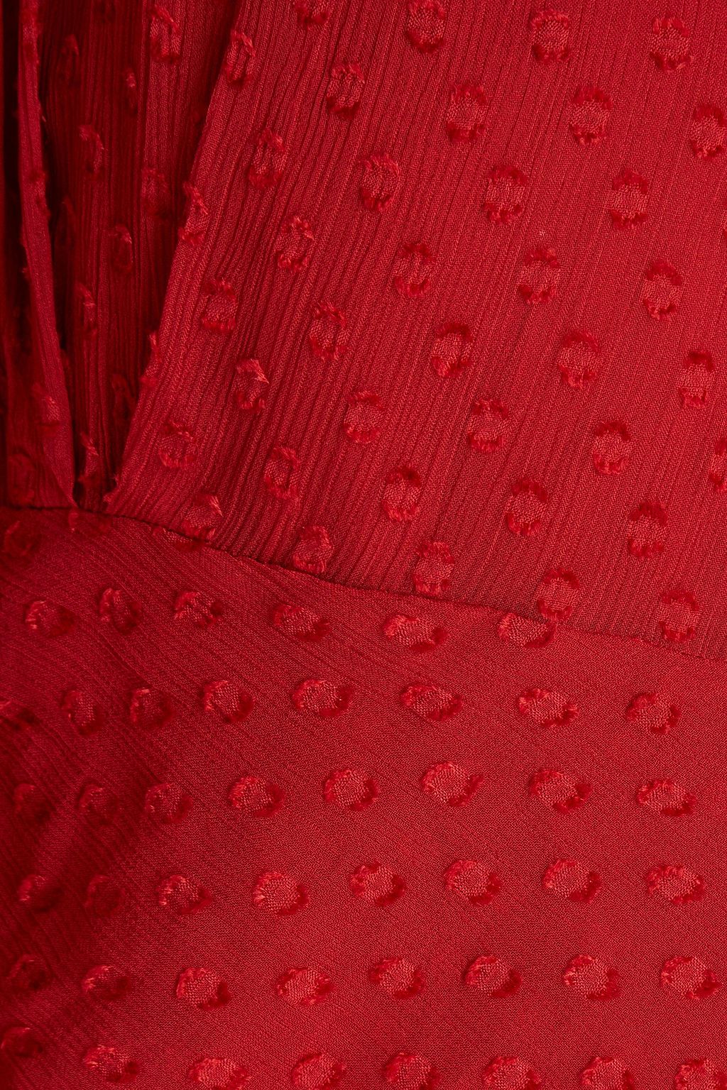IRO Drake gathered fil coupé georgette top
