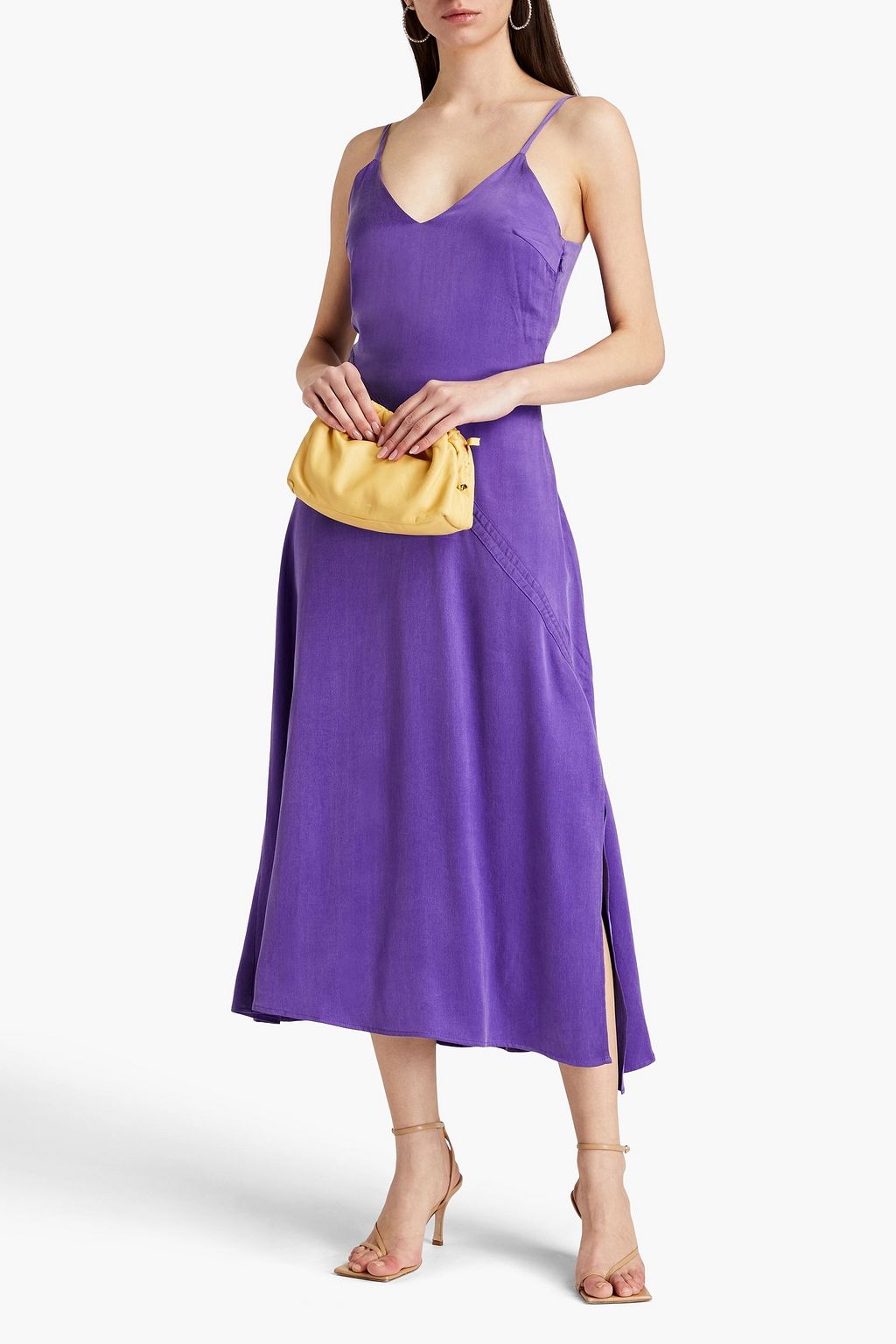 MYKKE HOFMANN Washed cupro-blend satin midi dress