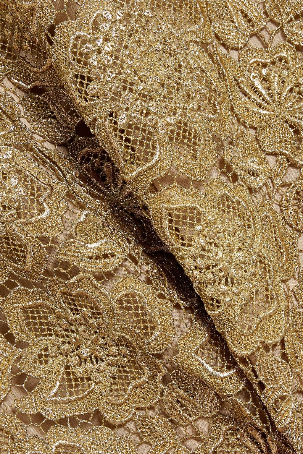 VALENTINO GARAVANI Metallic guipure lace gown