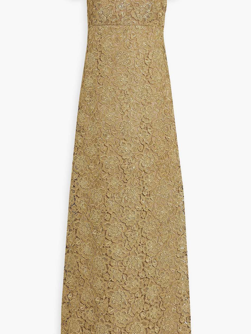 metallic guipure lace gown