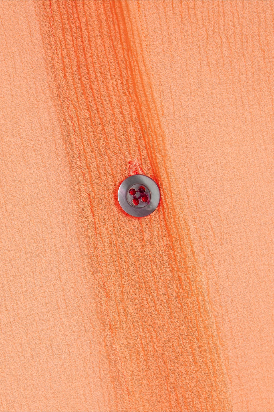 Dries Van Noten Silk-crepon Midi Shirt Dress In Coral