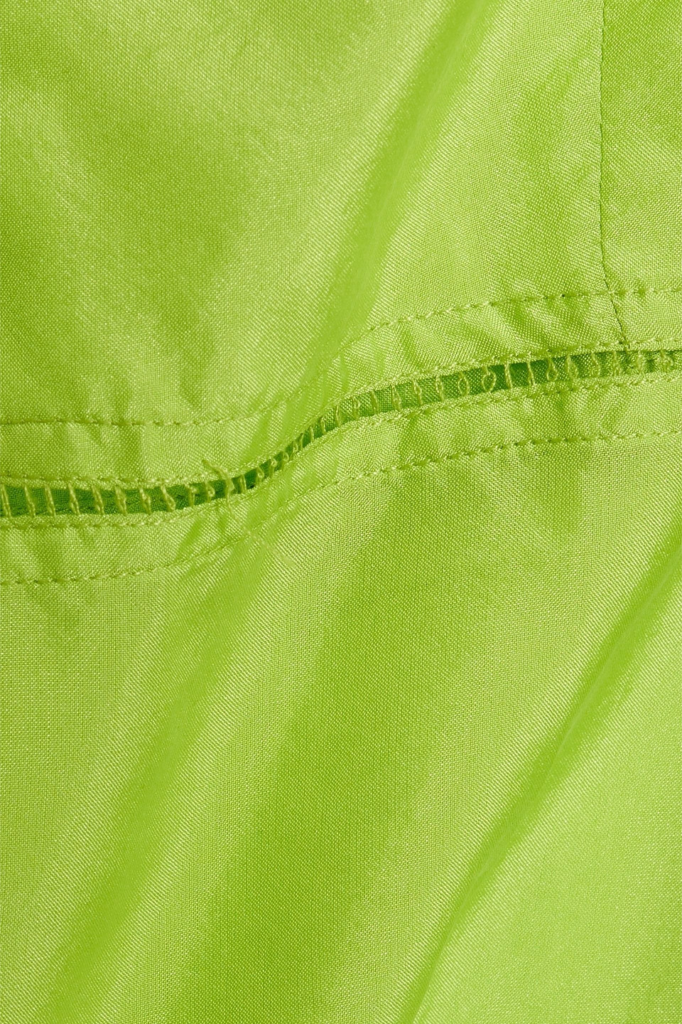 Dries Van Noten Lattice-trimmed Silk Camisole In Bright Green