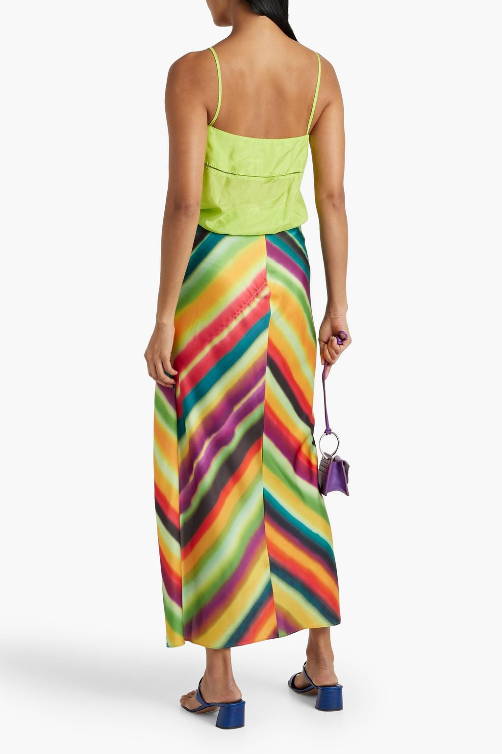 DRIES VAN NOTEN Lattice-trimmed silk camisole