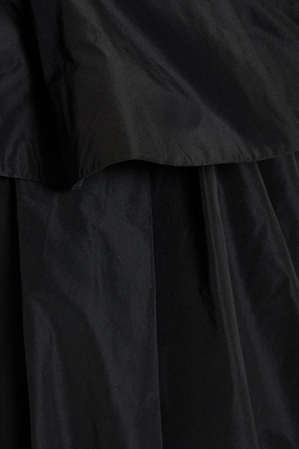 DRIES VAN NOTEN Strapless ruffled cloqué-paneled taffeta top