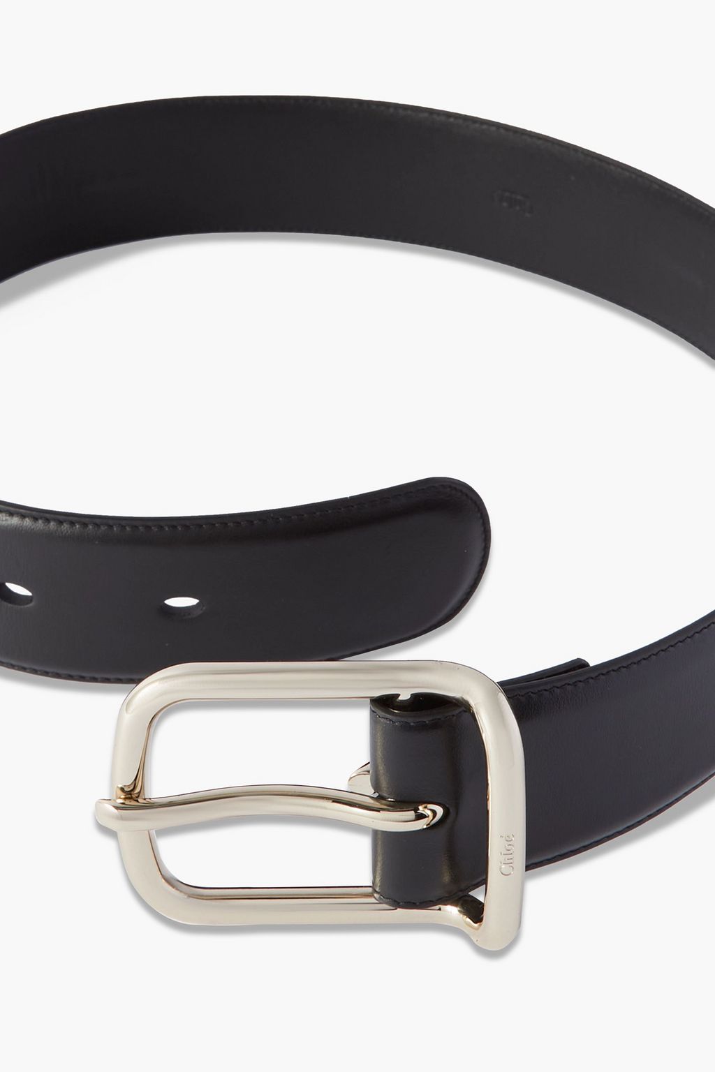 CHLOÉ Shell-embellished leather belt
