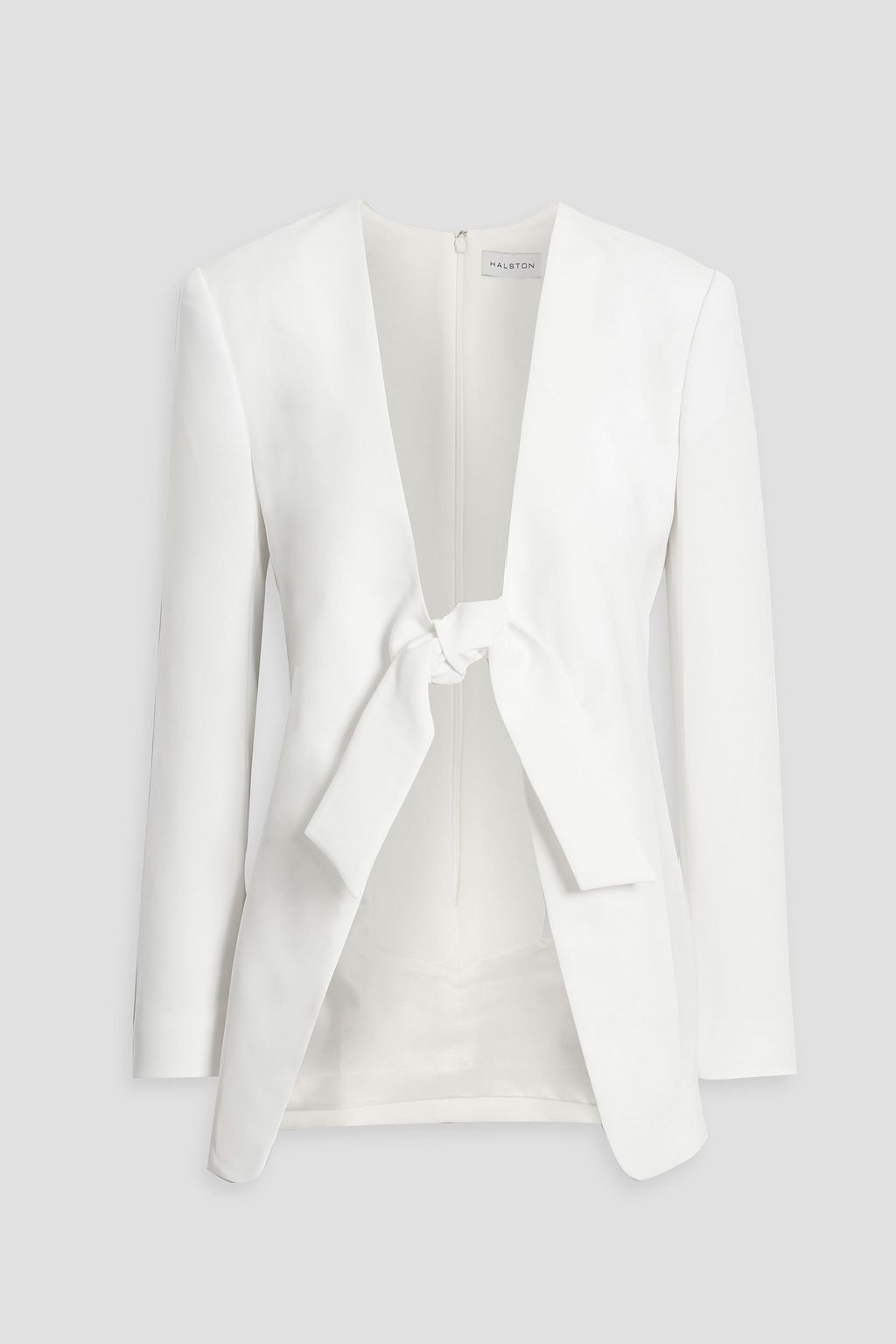 HALSTON Jemma tie-front crepe blazer