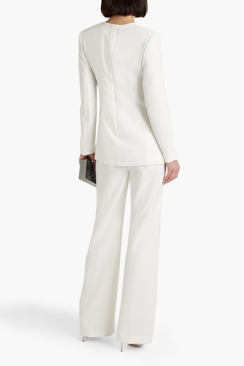HALSTON Crepe wide-leg pants