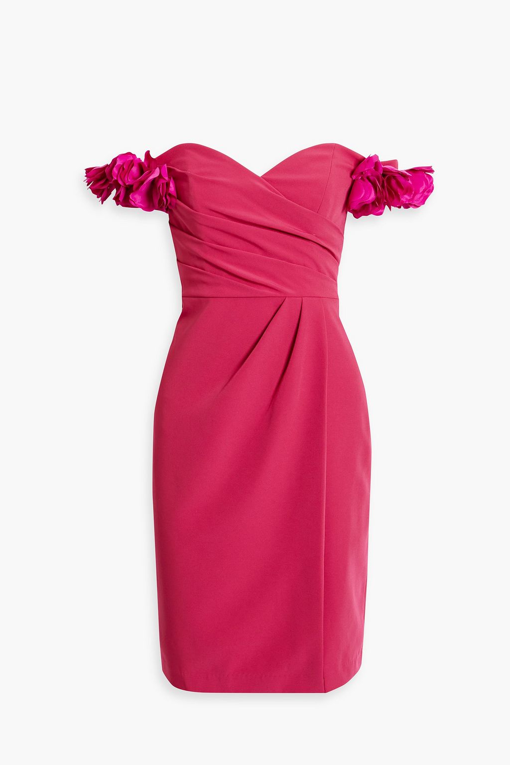 Calvin klein off the shoulder crepe dress online
