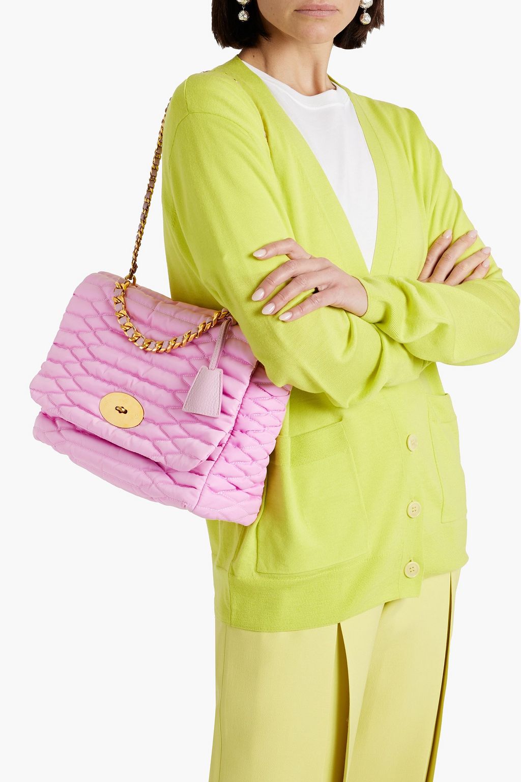 MULBERRY Oversized Lily quilted shell shoulder bag
