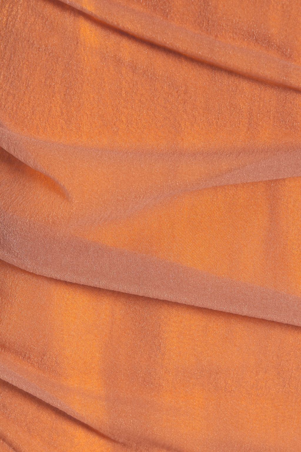 DRIES VAN NOTEN Layered ruched chiffon and satin midi skirt