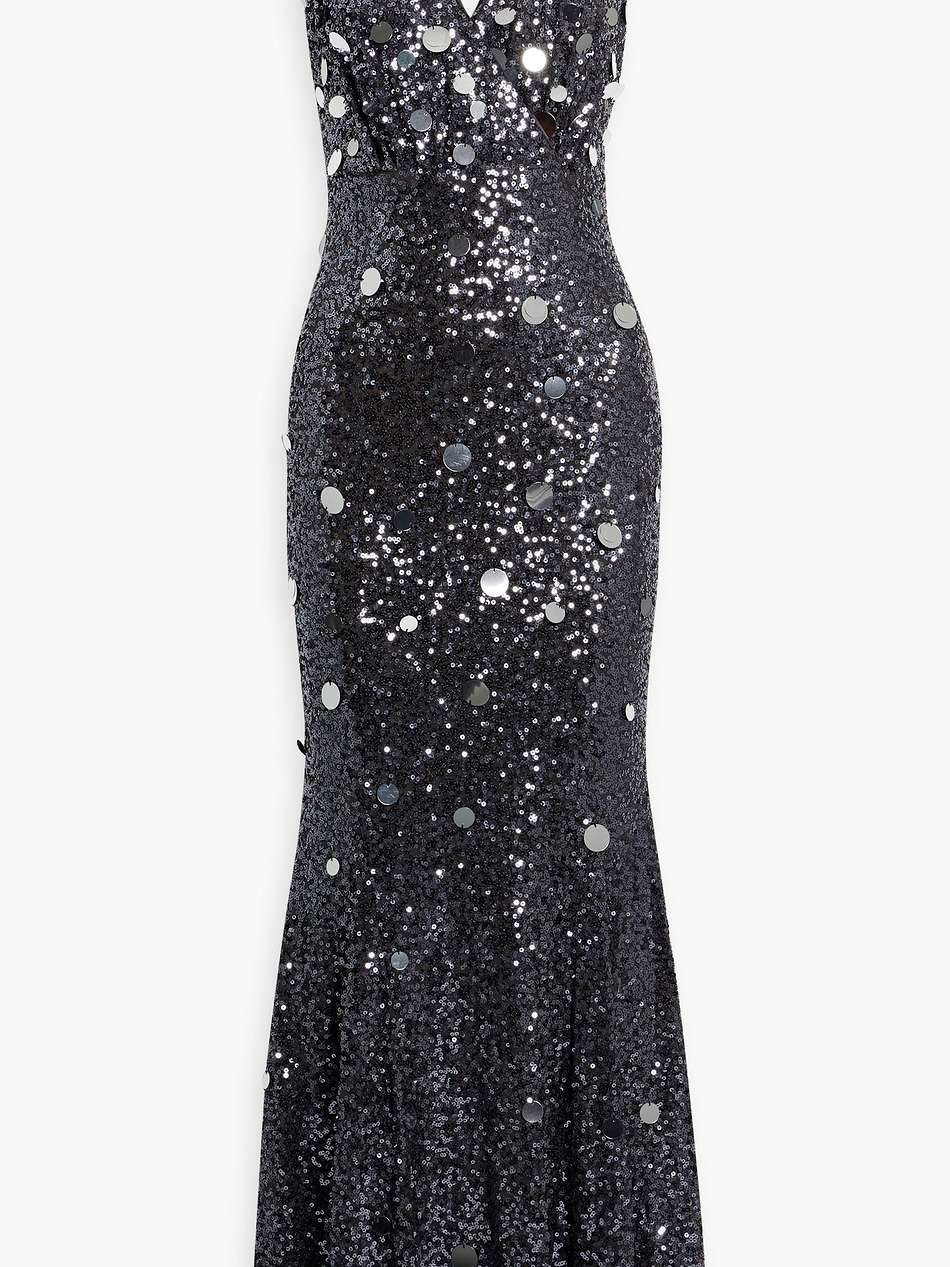 sequined tulle gown