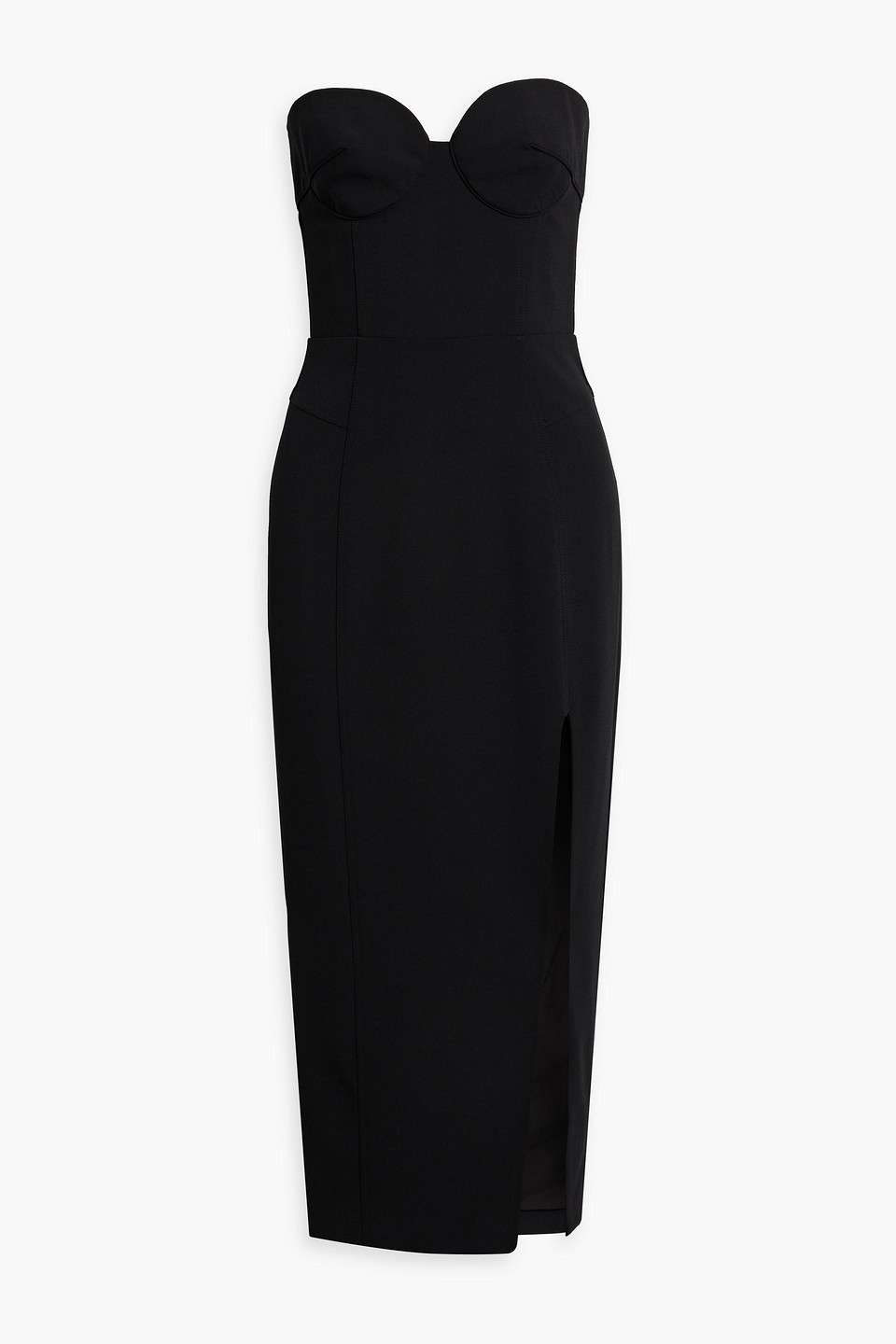 NICHOLAS SABI STRAPLESS CREPE MIDI DRESS,3074457345635913660