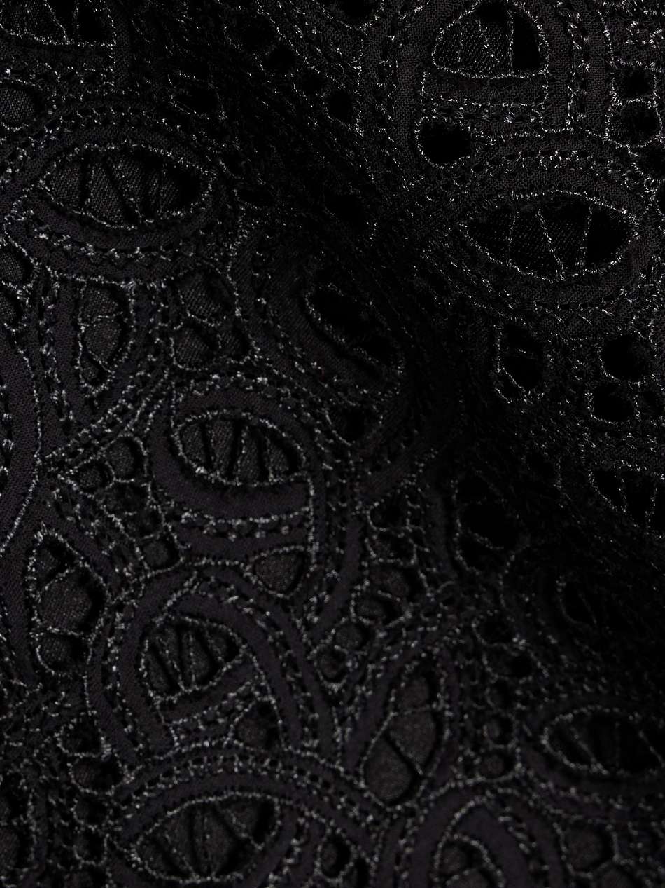 macramé lace midi dress