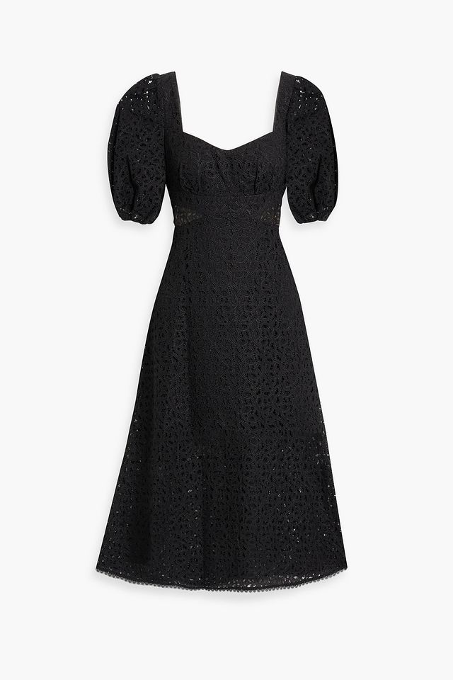 Macramé lace midi dress