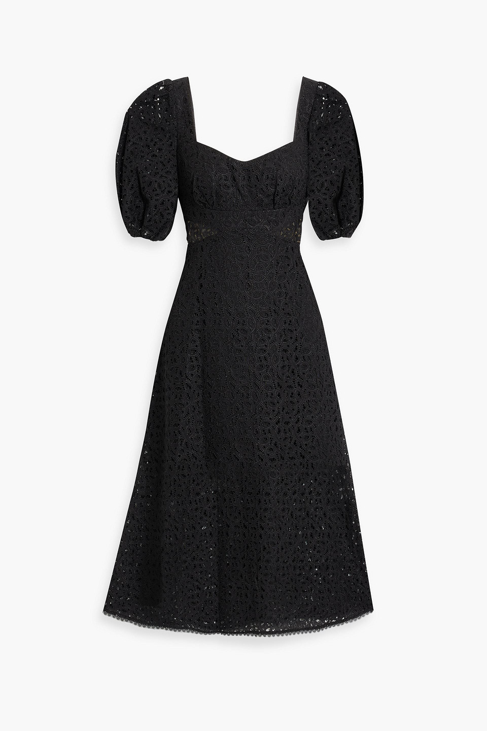 knee length dresses for ladies Lorelai Lace Midi Dress by ML Monique Lhuillier