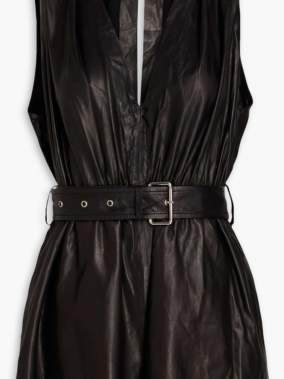 garissa belted leather playsuit
