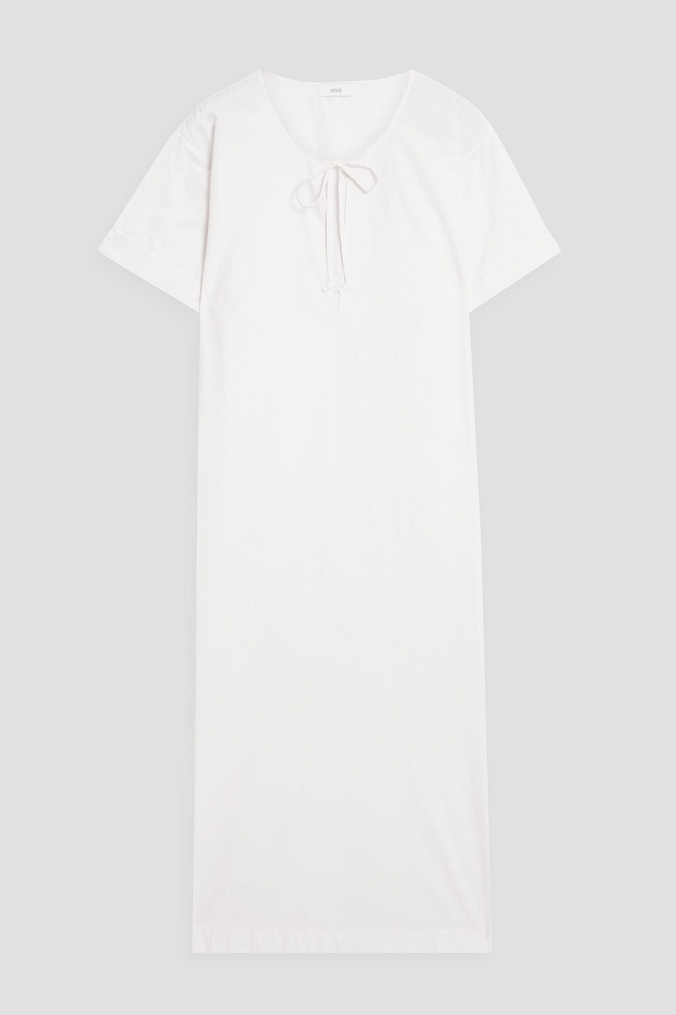 Onia Cotton-poplin Midi Dress In Off-white