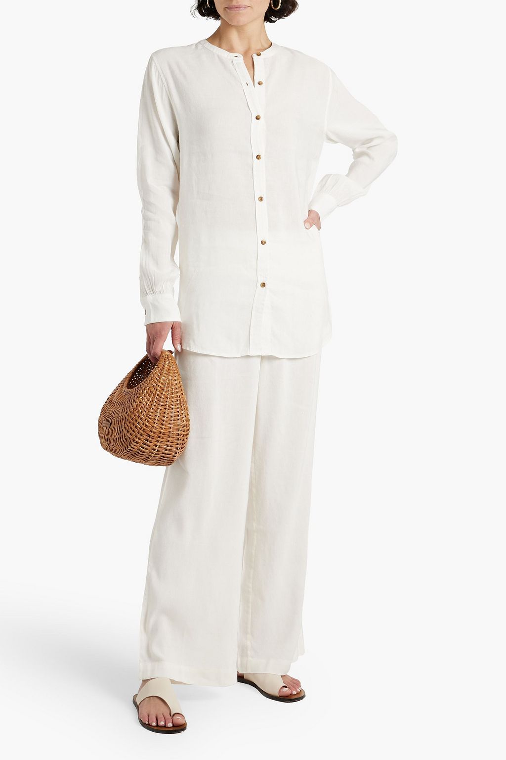 ONIA Air linen-blend shirt