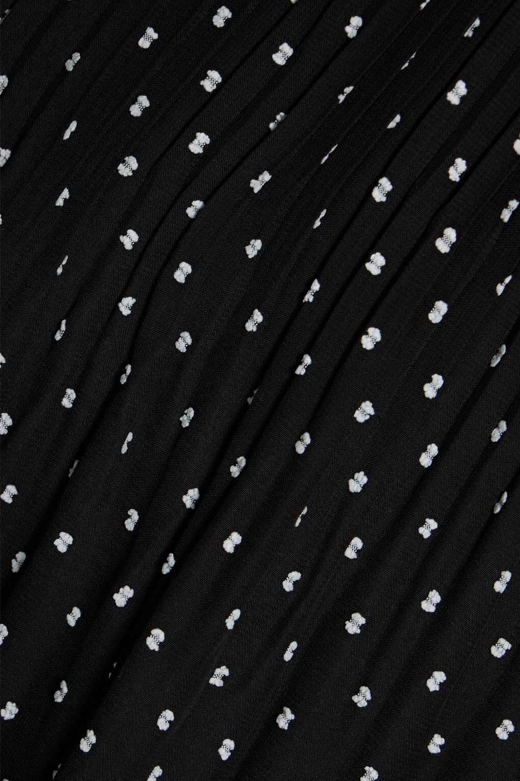 MAJE Pleated fil coupé crepe mini dress