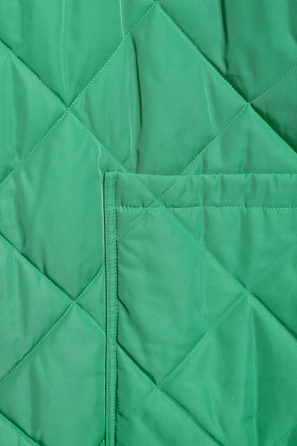 Shop Stand Studio Sage Quilted Shell Coat In Jade