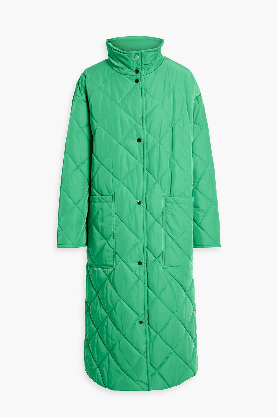 Stand Studio Sage Quilted Shell Coat In Jade