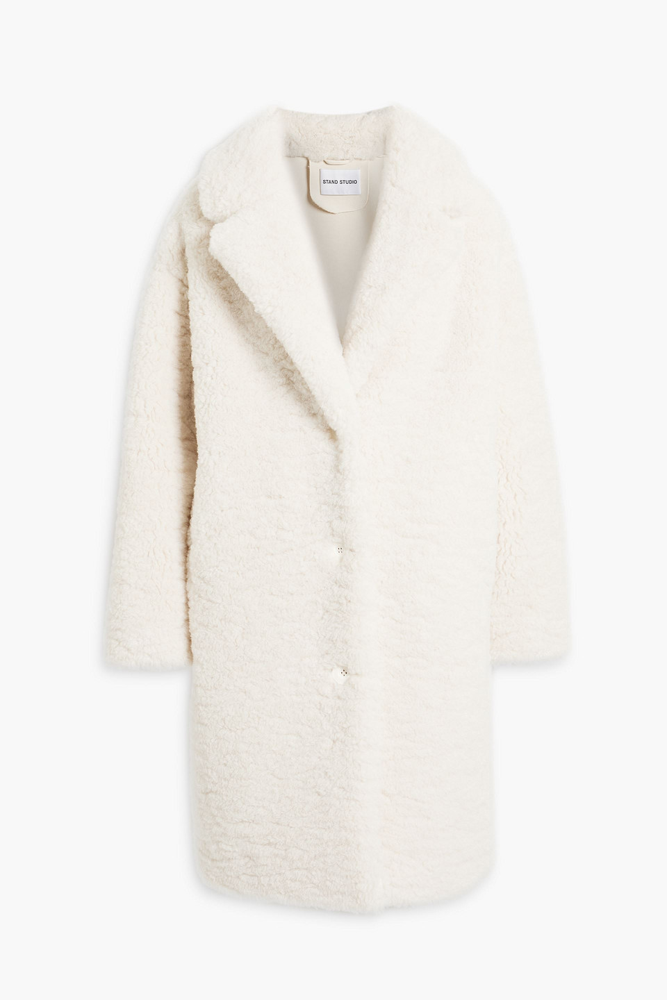 Stand Studio Anika Faux Shearling Coat In Ivory