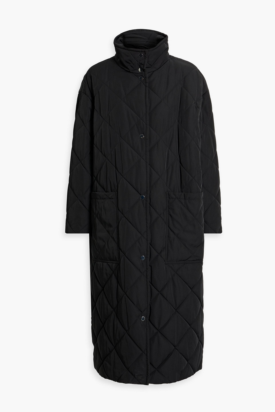 Stand Studio Sage Quilted Shell Down Coat In Black