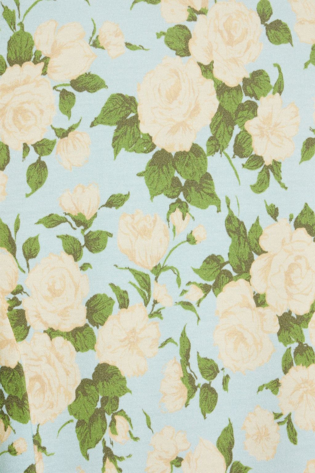 LES RÊVERIES Martha open-back floral-print jersey maxi dress