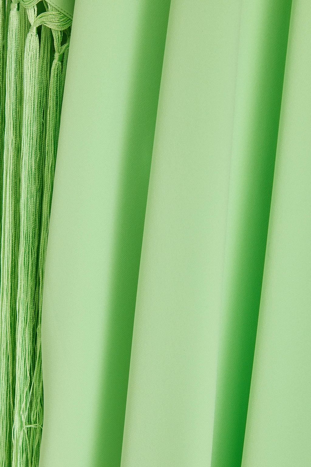 OSCAR DE LA RENTA Fringed silk-blend crepe kaftan