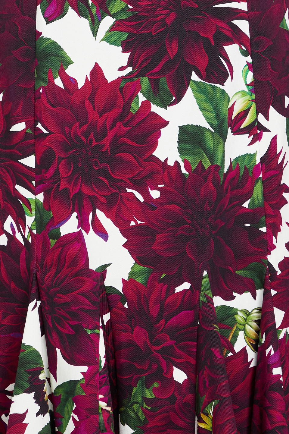 Oscar De La Renta Floral-print Stretch-cotton Twill Midi Dress In Plum