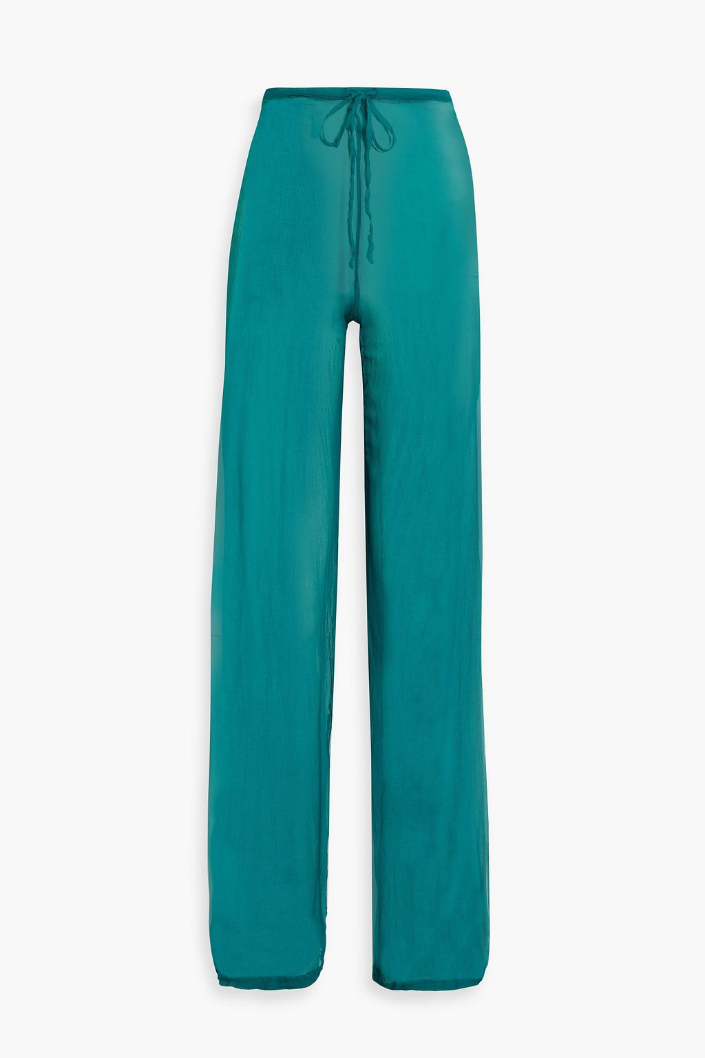 DRIES VAN NOTEN Silk-crepon straight-leg pants | THE OUTNET