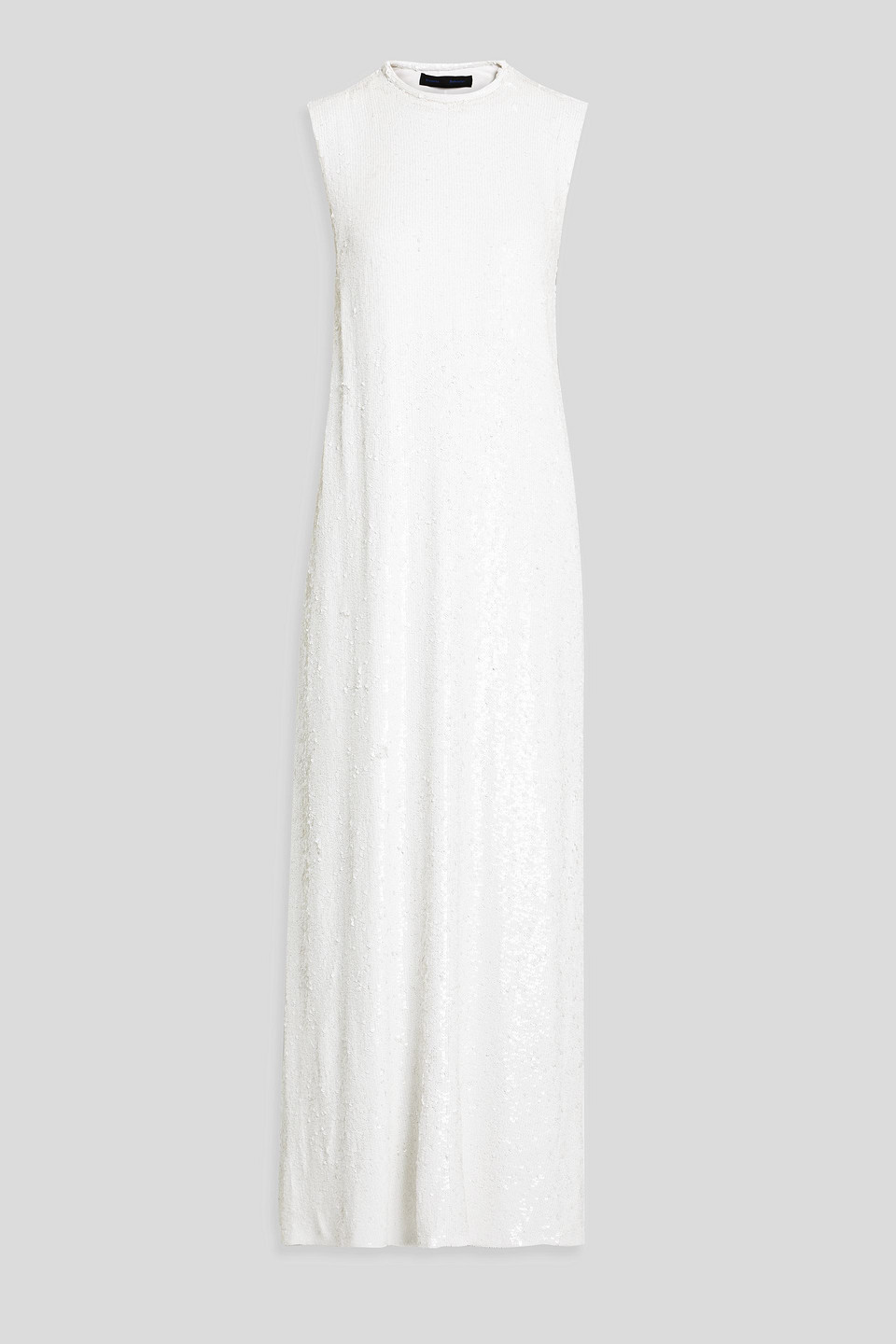 Proenza Schouler Faceted Sequin Dress With Twist Back Detail In White