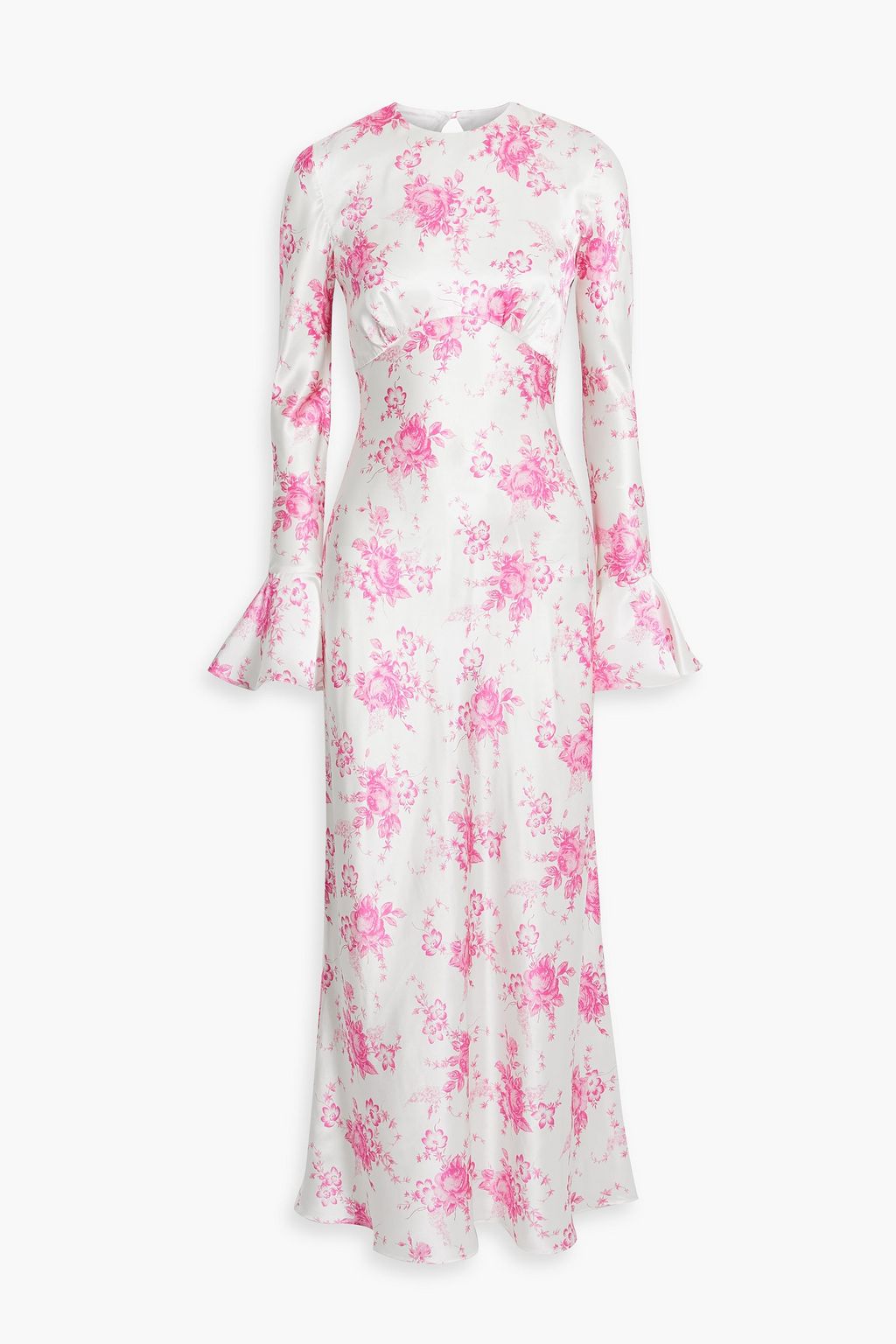 LES RÊVERIES Open-back floral-print silk-satin maxi dress | THE OUTNET