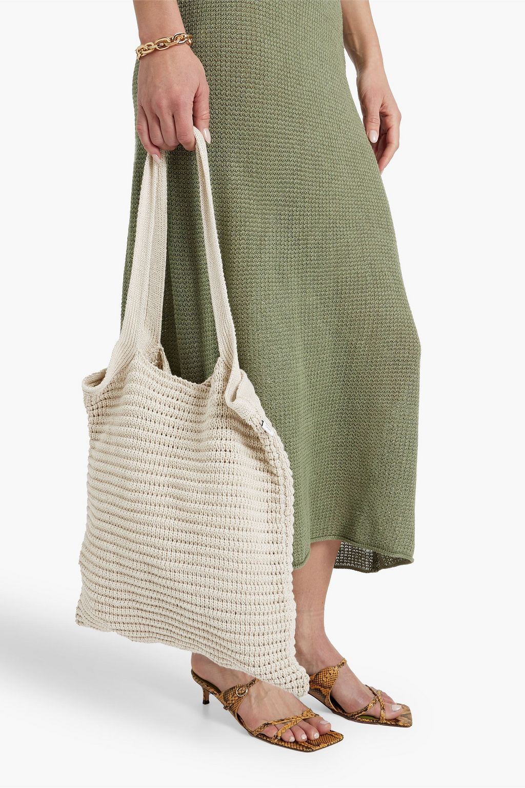 ONIA Open-knit linen tote