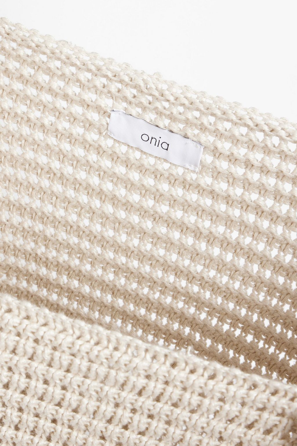 ONIA Open-knit linen tote