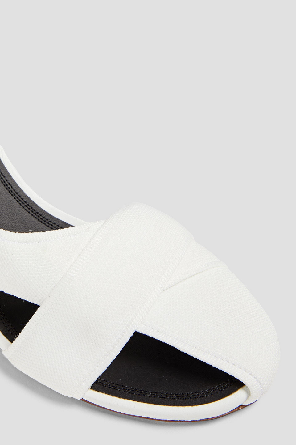 NEOUS STRETCH-KNIT AND LEATHER MULES