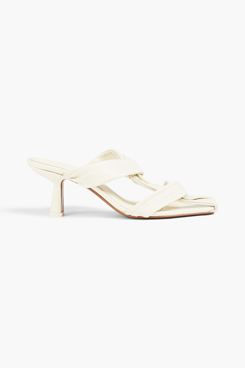 Neous Proxima Twisted Leather Mules In White