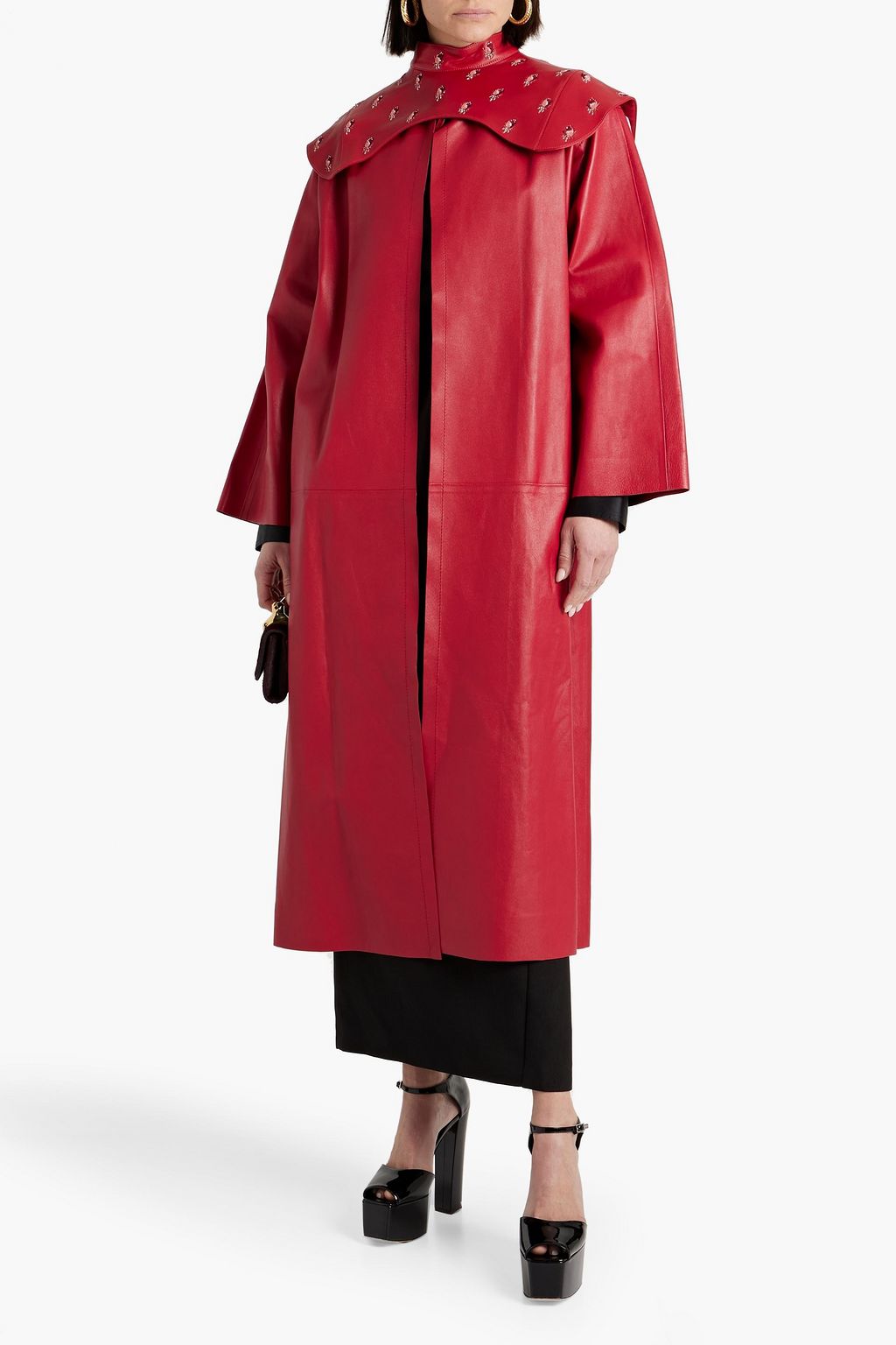 VALENTINO GARAVANI Embellished leather collar