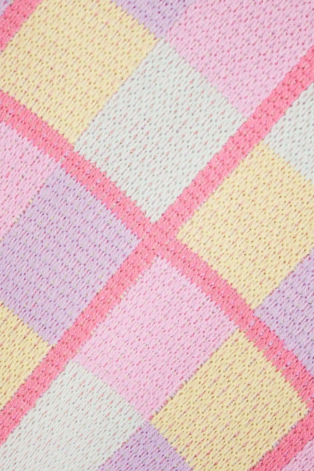 OLIVIA RUBIN Checked jacquard-knit sweater