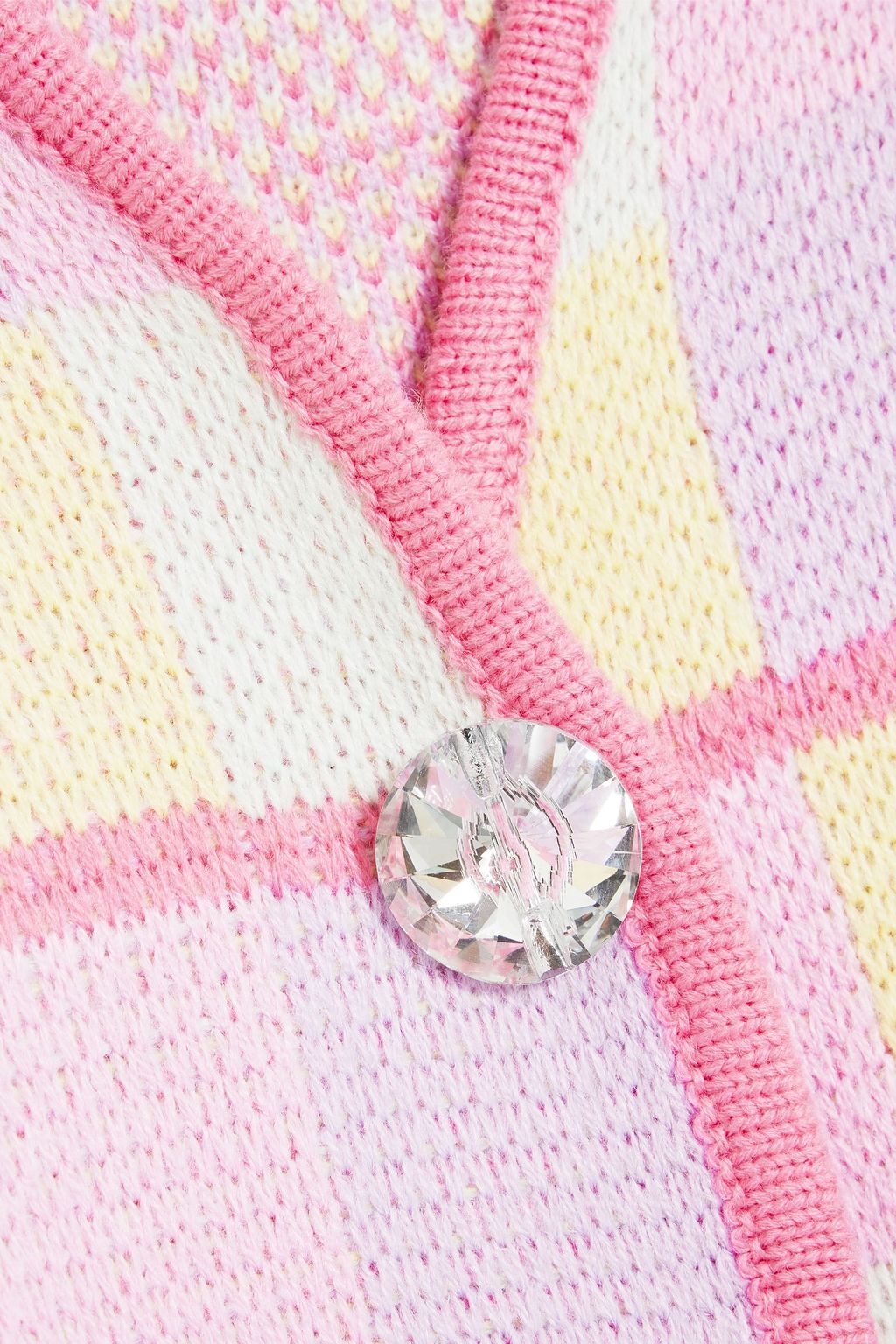 OLIVIA RUBIN Checked knitted cardigan