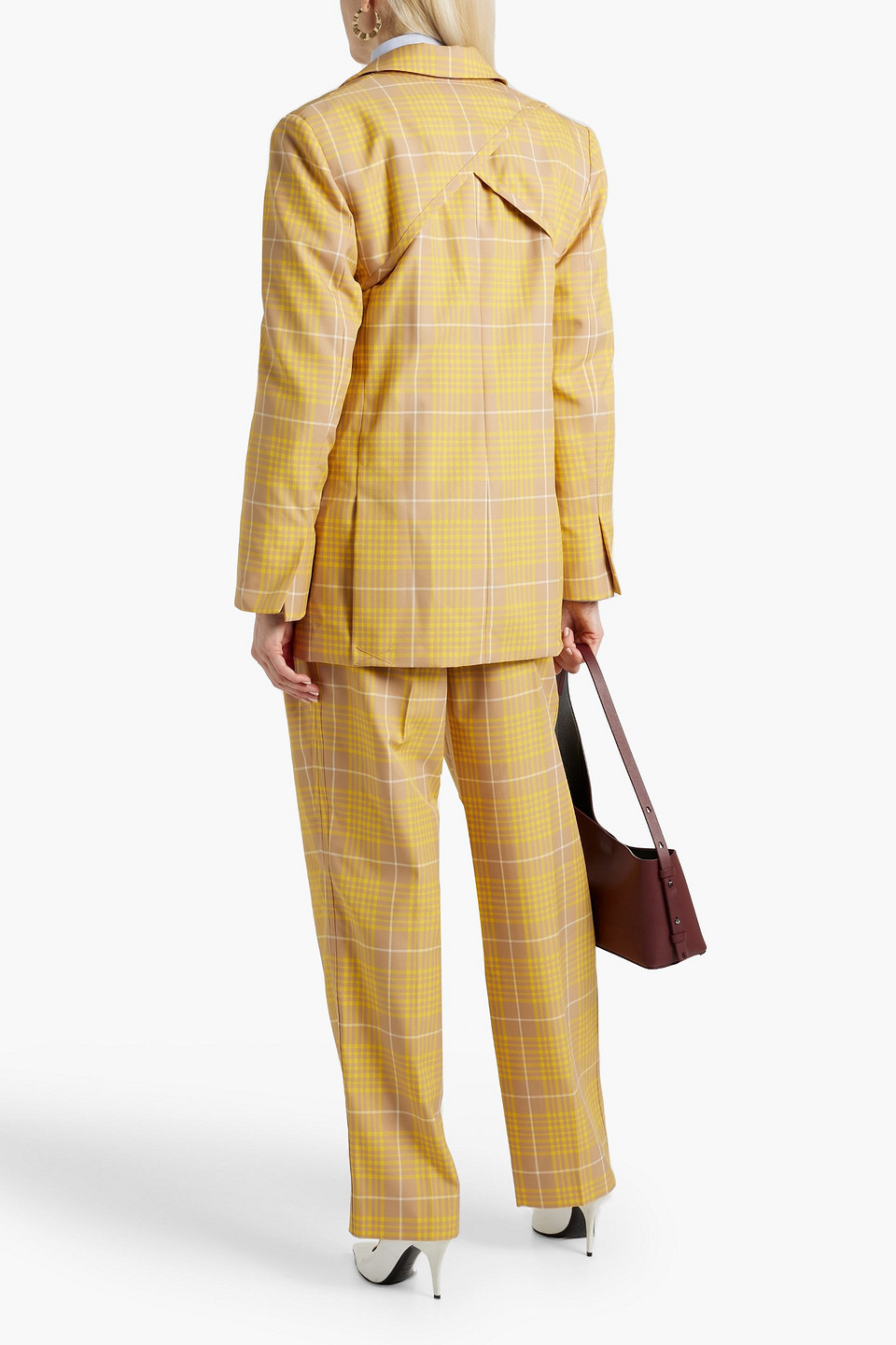 Shop 3.1 Phillip Lim / フィリップ リム Layered Checked Twill Blazer In Yellow