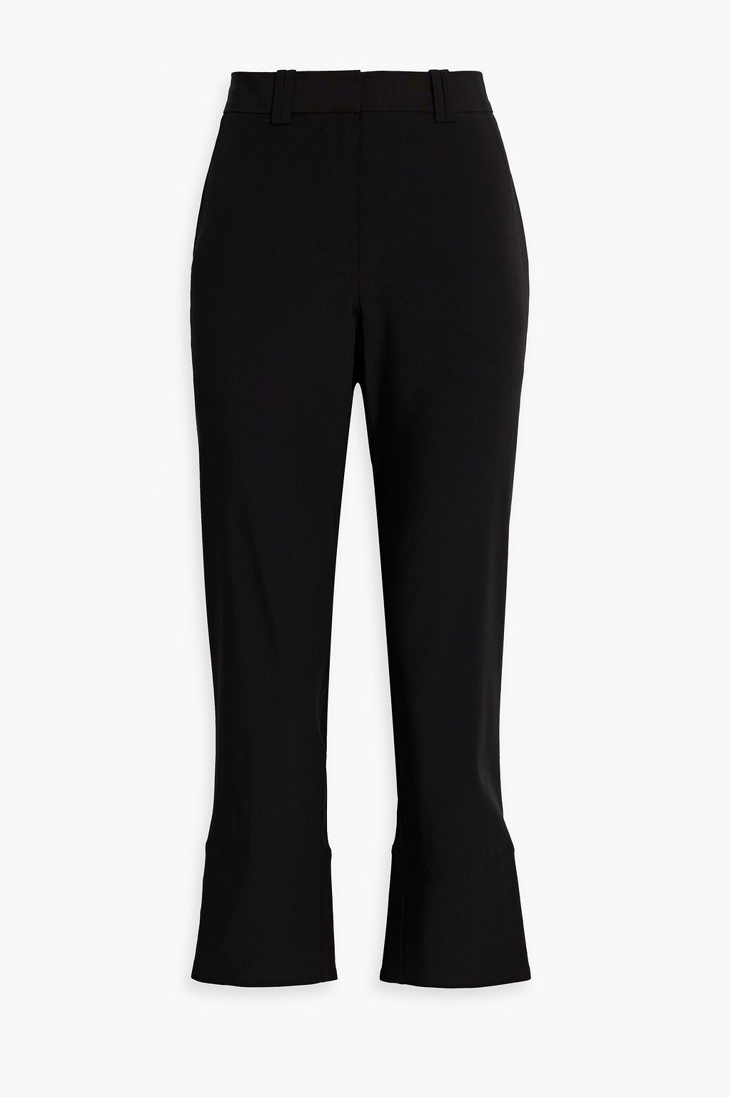 Cropped wool blend straight leg pants black US 0