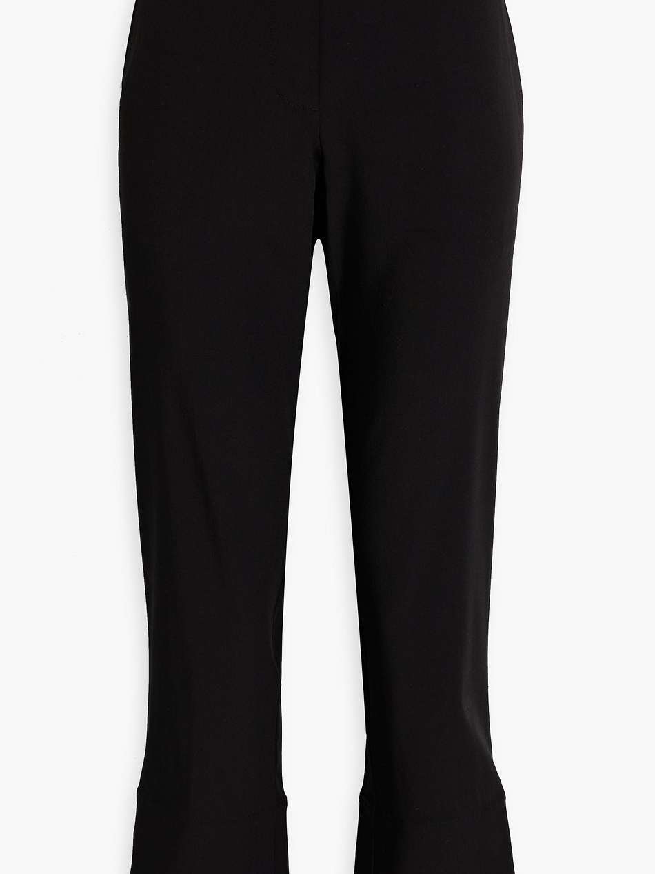 cropped wool-blend straight-leg pants