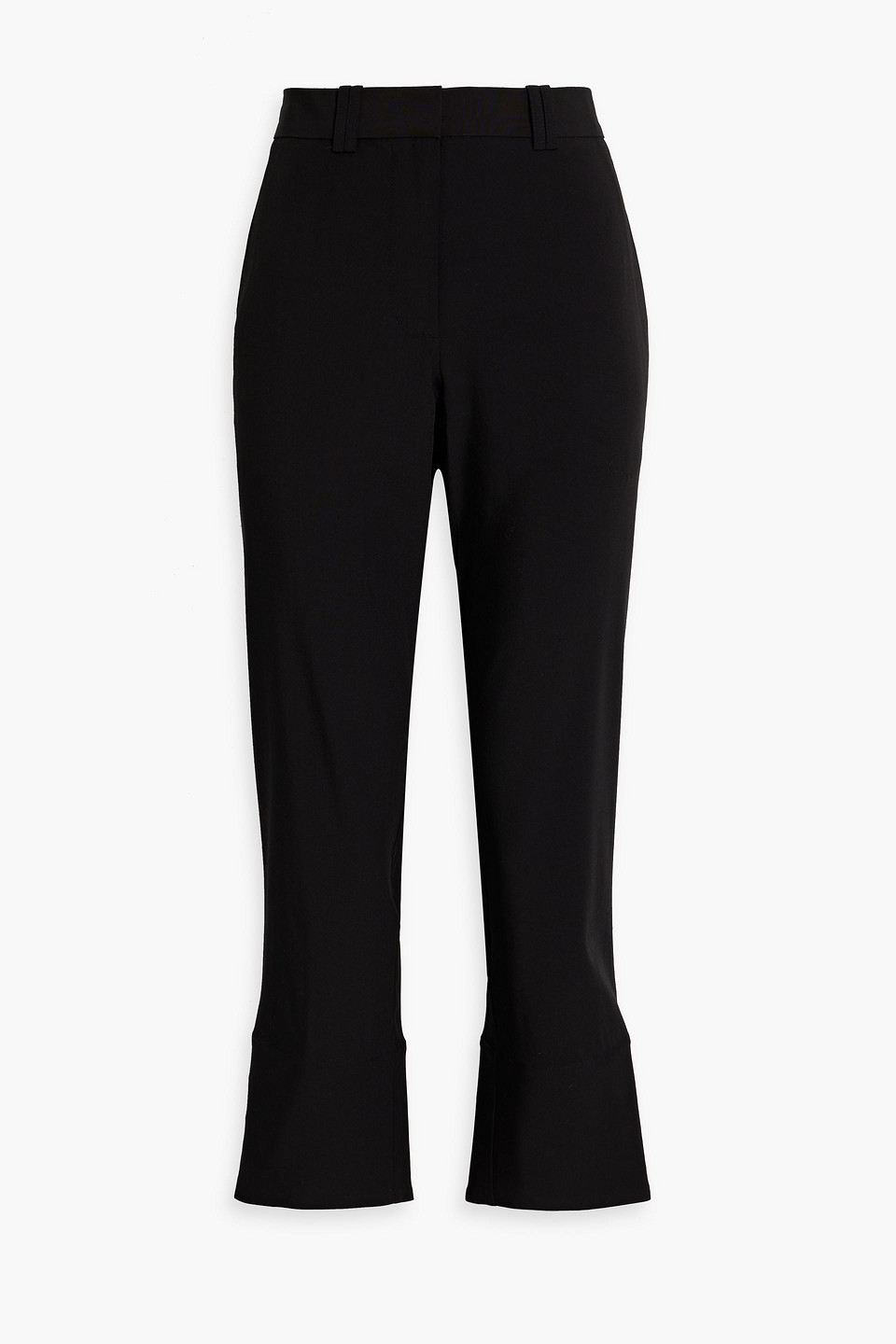 Cropped wool-blend straight-leg pants