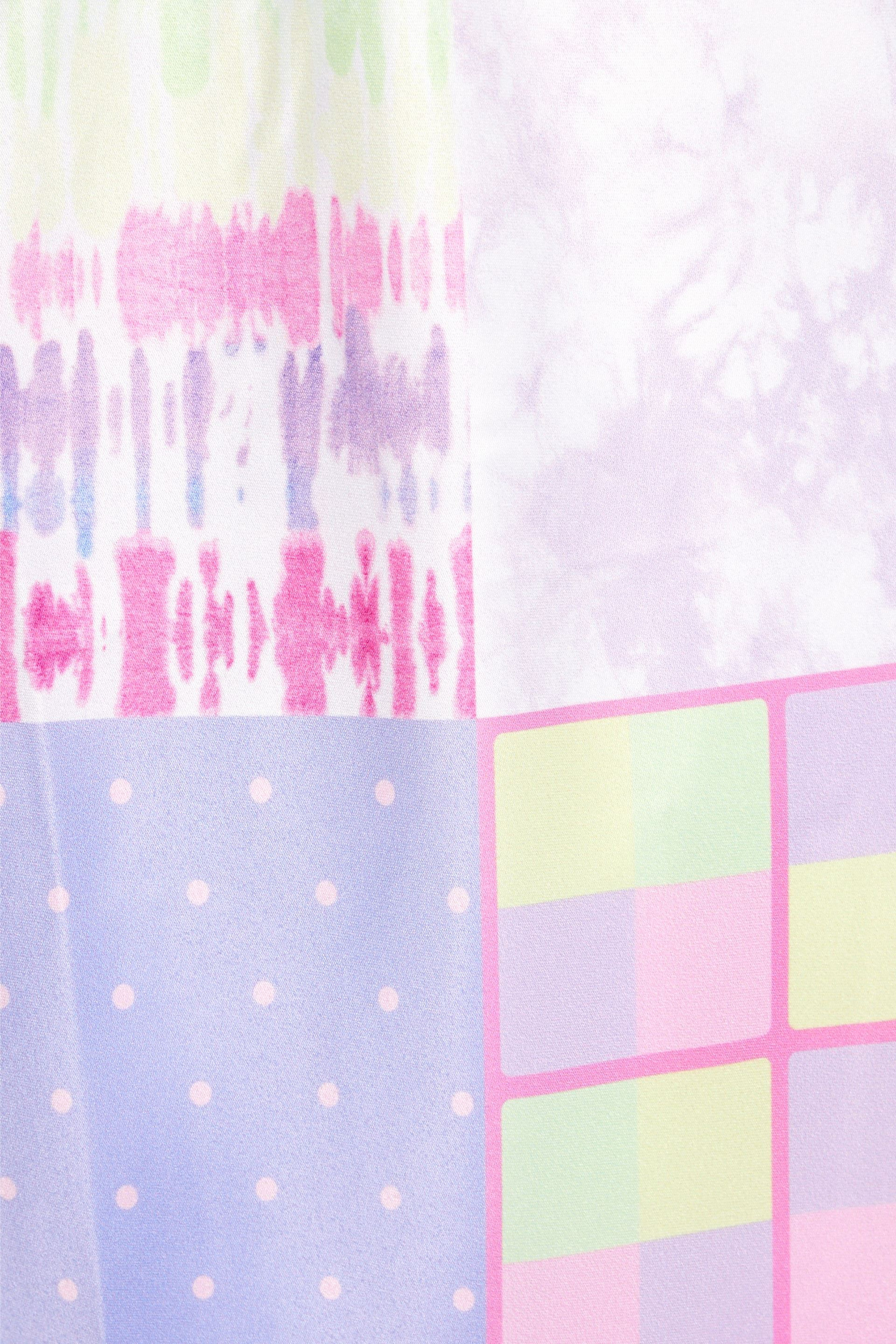 Olivia Rubin Printed lace-trimmed satin maxi dress thumbnail