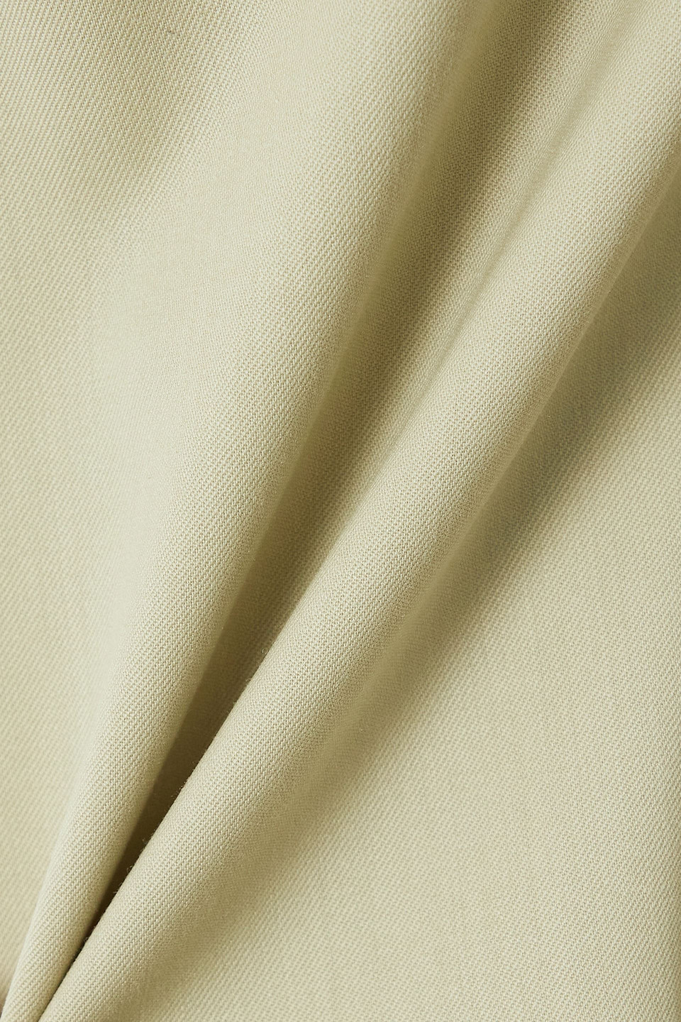 CHRISTOPHER ESBER CONTORTA RUCHED WOOL-BLEND GABARDINE WIDE-LEG PANTS