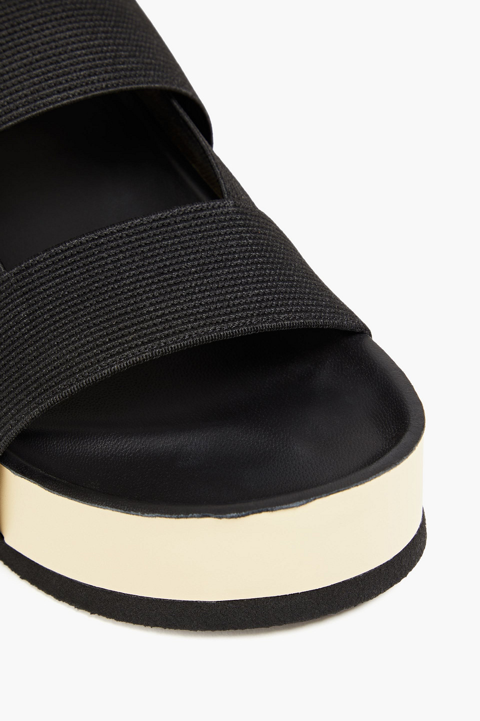 NEOUS CUTOUT CANVAS PLATFORM SANDALS