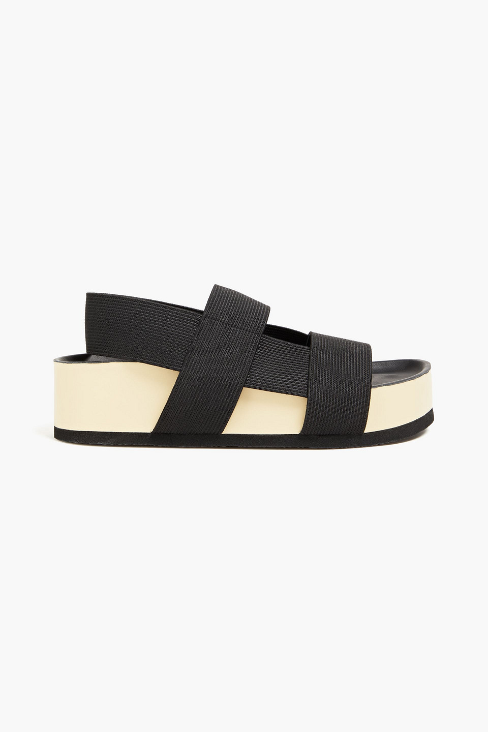 NEOUS CUTOUT CANVAS PLATFORM SANDALS
